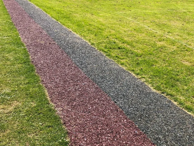 Red and Black JungleMulch running track