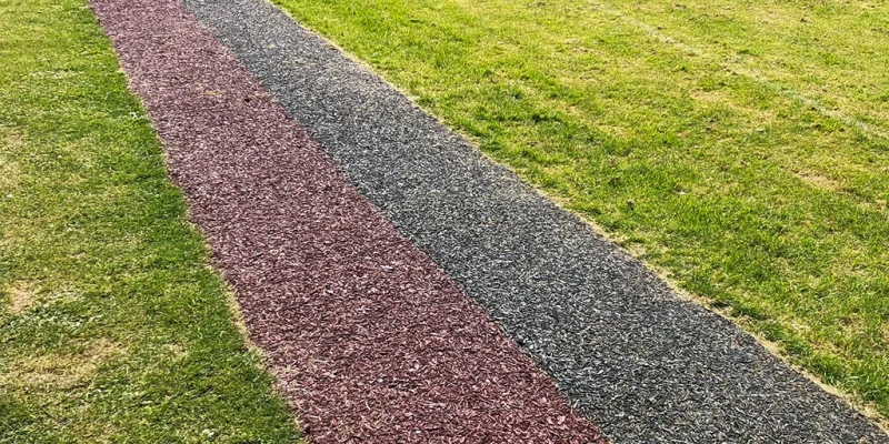 Red and Black JungleMulch running track